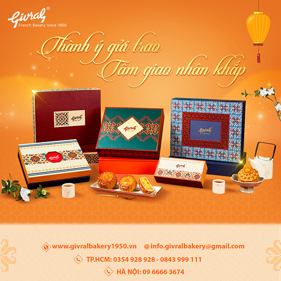 Hộp bánh trung thu Givral - Món quà tinh tế dịp trăng rằm